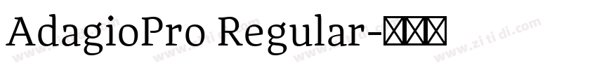 AdagioPro Regular字体转换